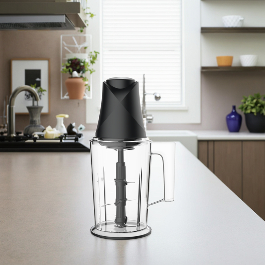 Rebune RE-2-086 Electric Food Chopper 2L Capacity 2 Speed ​​Levels 500W  Multifunctional Kitchen Mincer For Fruits Vegetables Meat Onion Nut Garlic Baby Food Process Grinder Seasoning Spice