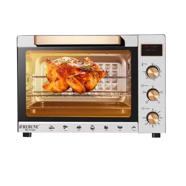 Rebune RE-10-024 French oven 45 liters with convection and heat distribution function 1700W with modern features and great technology for cooking meat, chicken, steak, pies and pizza 1Yr Warranty