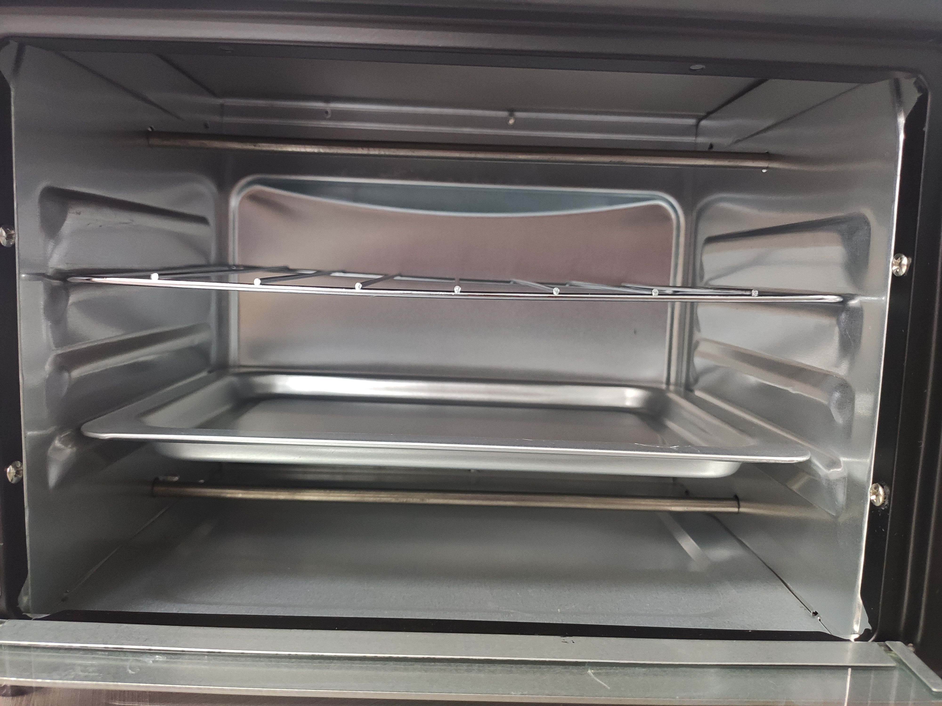 Rebune 60L Electric Oven RE-10-025 1900W LED screen Commercial Kitchen Pizza Cake Baking Machine 110v/220v Electric Oven With Timer glass door Electric Rotisserie Oven Grill With 1 Yr Warranty