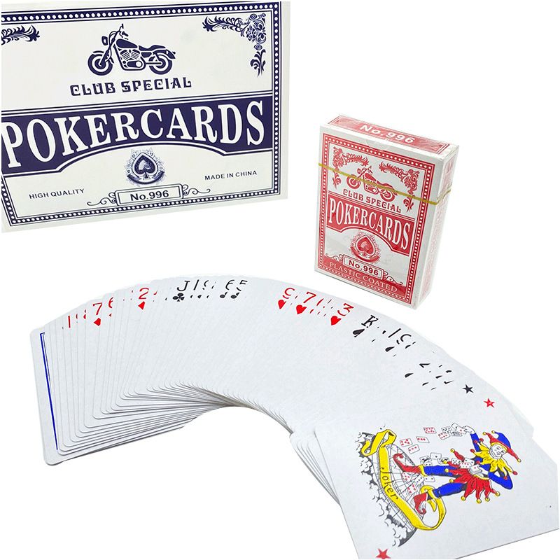 2 Sets of Premium Texas Poker Cards (Red & Blue) - 112 Wide, Durable Cards for Ultimate Card Game Fun Paper Poker Playing card