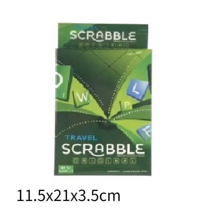 2-4 People English Spelling Solitaire Box Alphabet Chess Educational Toys Travel English Alphabet Scrabble Puzzle Board Game