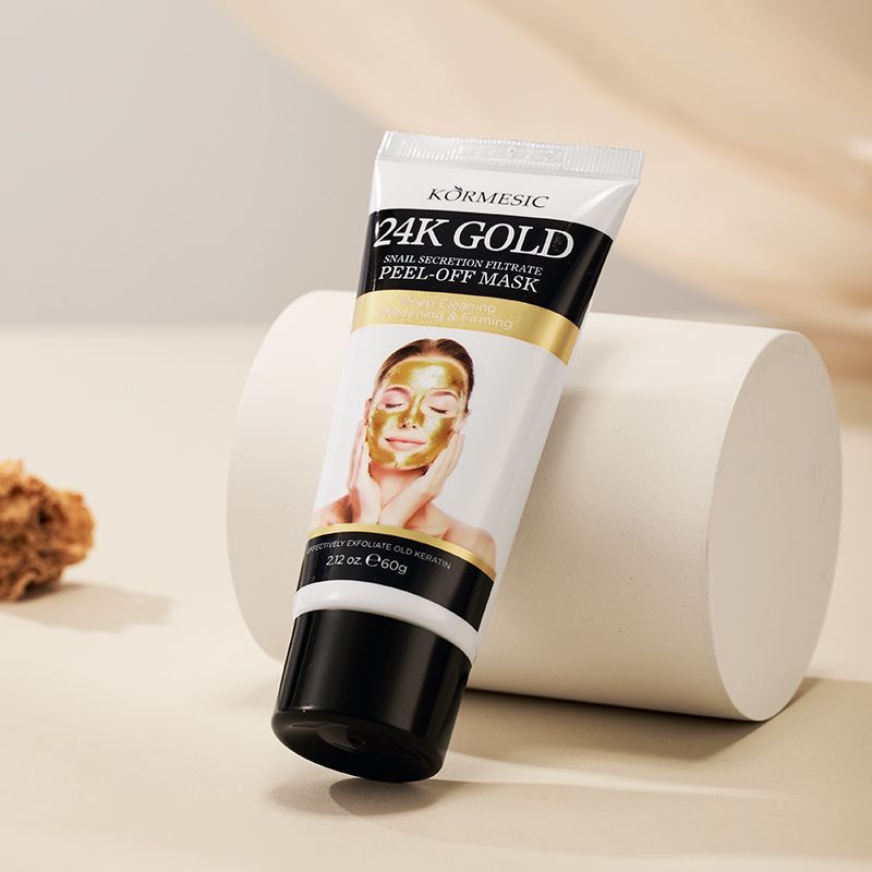 KORMESIC 24K Gold & Snail Secretion Peel-Off Mask with Niacinamide | Deeply Cleanses to Unclog Pores, Exfoliates Dead Cells, Brightens & Firms Skin