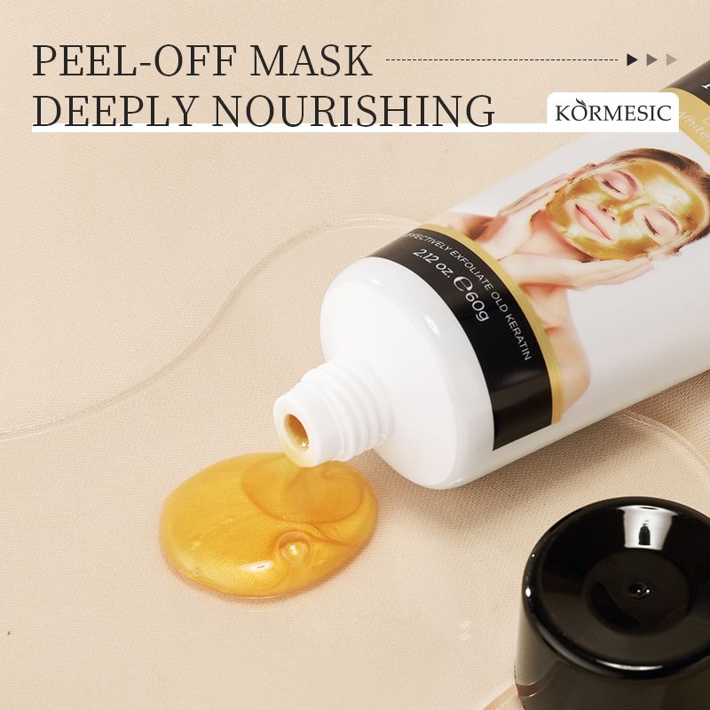 KORMESIC 24K Gold & Snail Secretion Peel-Off Mask with Niacinamide | Deeply Cleanses to Unclog Pores, Exfoliates Dead Cells, Brightens & Firms Skin