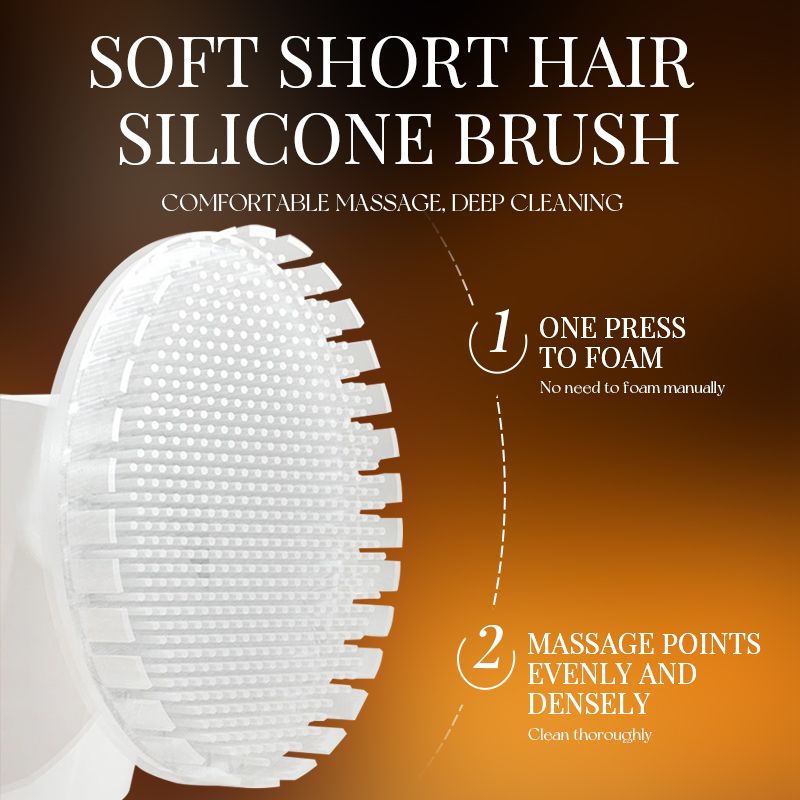 KORMESIC 5% Minoxidil & Biotin Scalp Cleansing Foam with Silicone Brush | All-in-One Anti-Hair Loss Treatment to Deeply Cleanse, Unclog Pores, Soothe Sensitivity & Nourish Roots