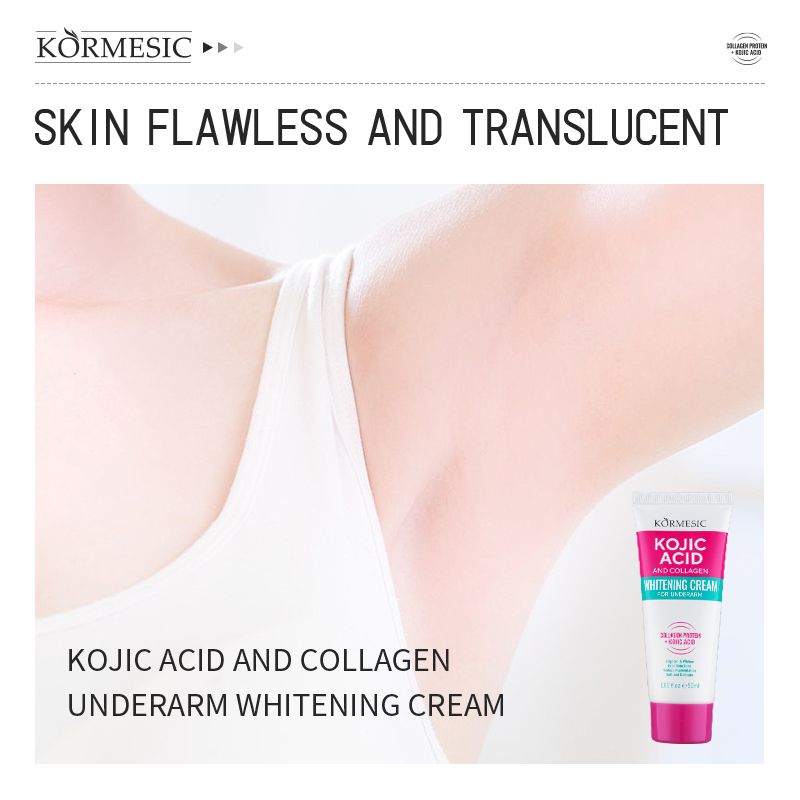 KORMESIC Underarm Brightening Cream with Collagen & Kojic Acid | Moisturize, Repair & Even Skin Tone Revitalizing Underarm Cream Brighten Dark Underarms & Soothe Dryness with Collagen & Kojic Acid