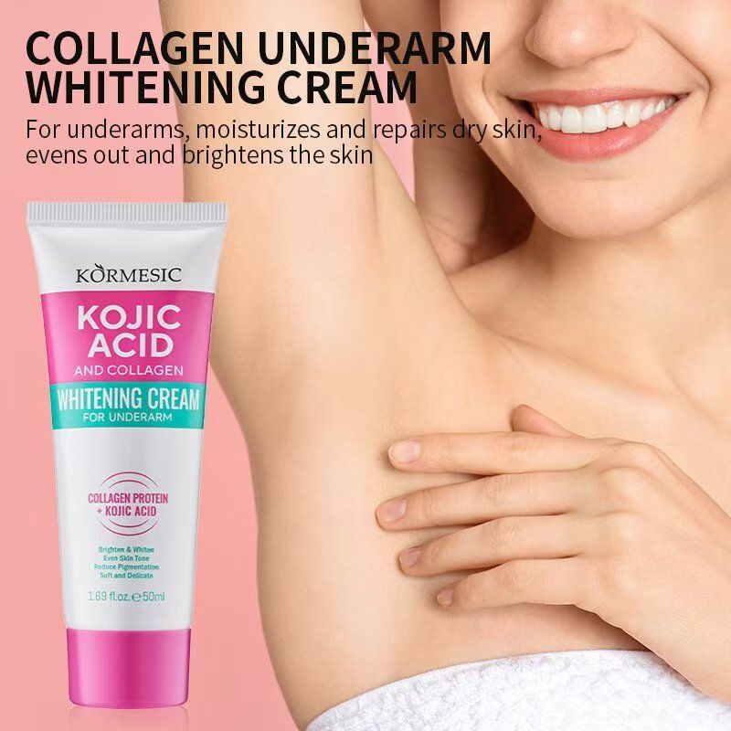 KORMESIC Underarm Brightening Cream with Collagen & Kojic Acid | Moisturize, Repair & Even Skin Tone Revitalizing Underarm Cream Brighten Dark Underarms & Soothe Dryness with Collagen & Kojic Acid