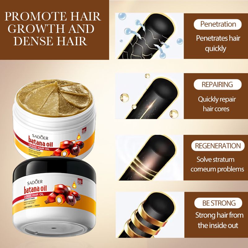 SADOER Batana Scalp Soothing Hair Conditioner and Hair Thickening Oil, Smooth and Silky