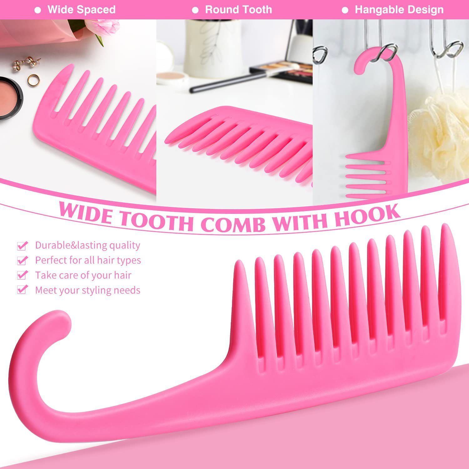 13PCS Hair Comb Set Hair Brush Hairdressing Comb Hair Styling Comb Set Curly Hair Accessories Hairpin Hair Band Wide Tooth Comb Detangling Teasing Combs Edge Rat Tail Brushes Scalp Massager Spray Bott