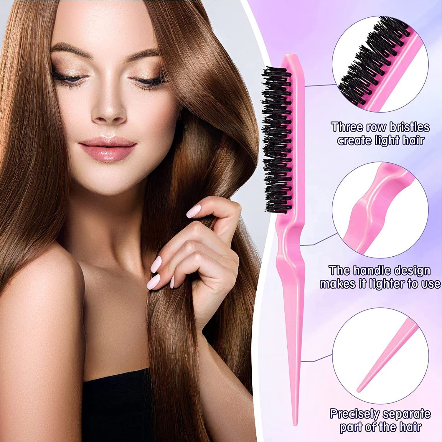 13PCS Hair Comb Set Hair Brush Hairdressing Comb Hair Styling Comb Set Curly Hair Accessories Hairpin Hair Band Wide Tooth Comb Detangling Teasing Combs Edge Rat Tail Brushes Scalp Massager Spray Bott