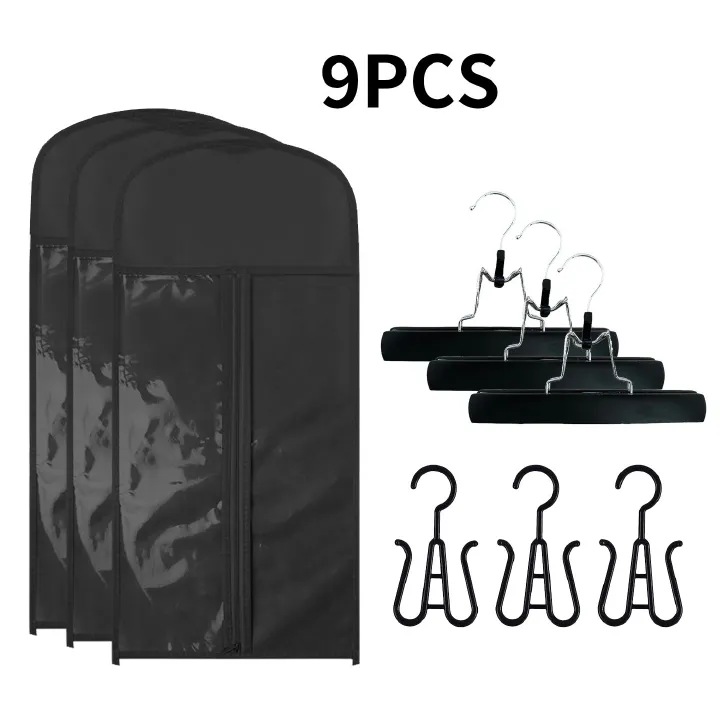 9pcs Fashion Wig Storage bags with Hanger /Wigs Hair Extension Storage Bag Hairpieces Storage Holder