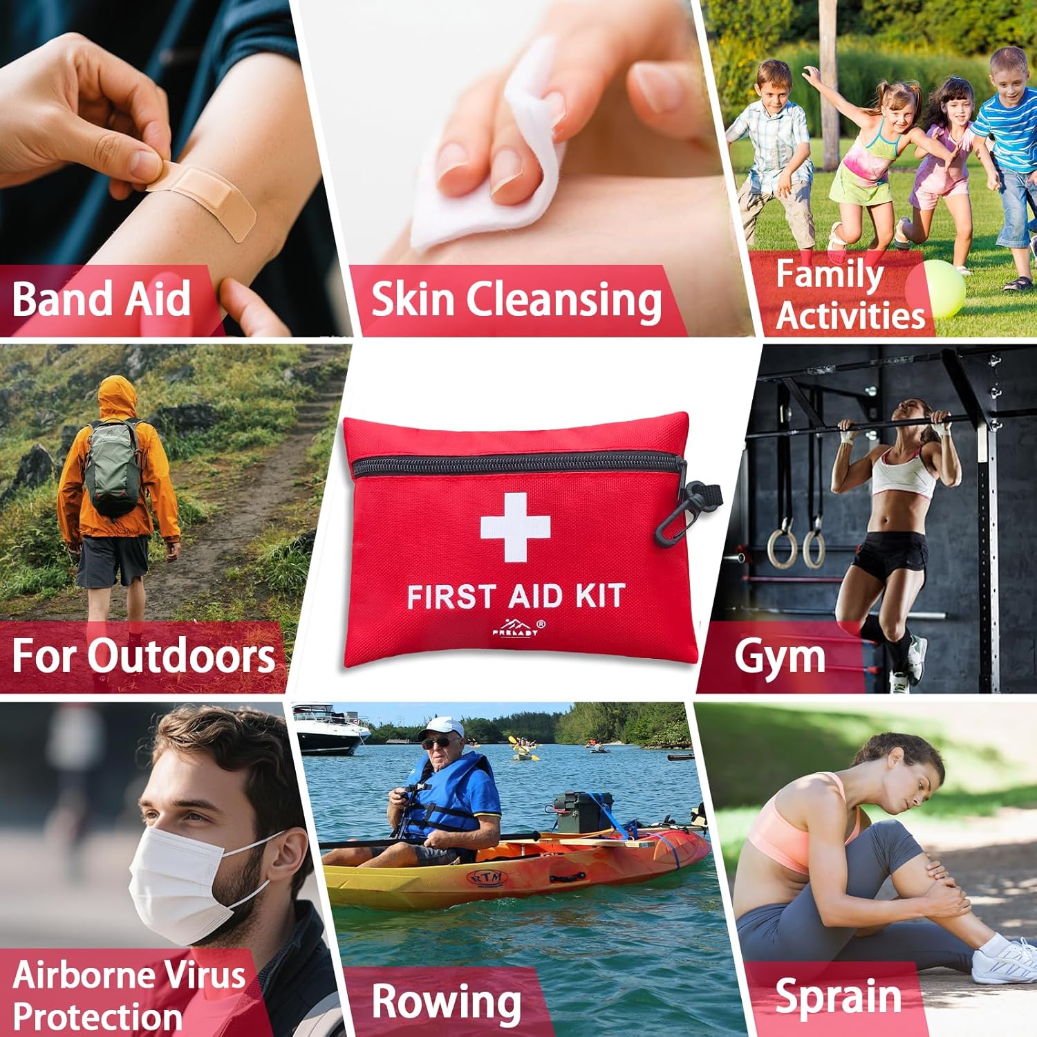 Portable travel rescue kit, emergency rescue small bag, outdoor vehicle-mounted first aid emergency kit set