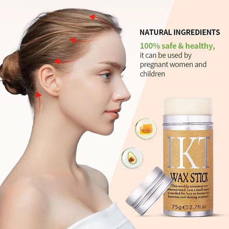 75g Hair Wax Stick For Wig & Natural Hair Hairspray Hair Styling Wax Stick for Wigs & Natural Hair - Strong Hold Hairspray Alternative, Tames Frizz & Flyaways, Repairs Broken Hair