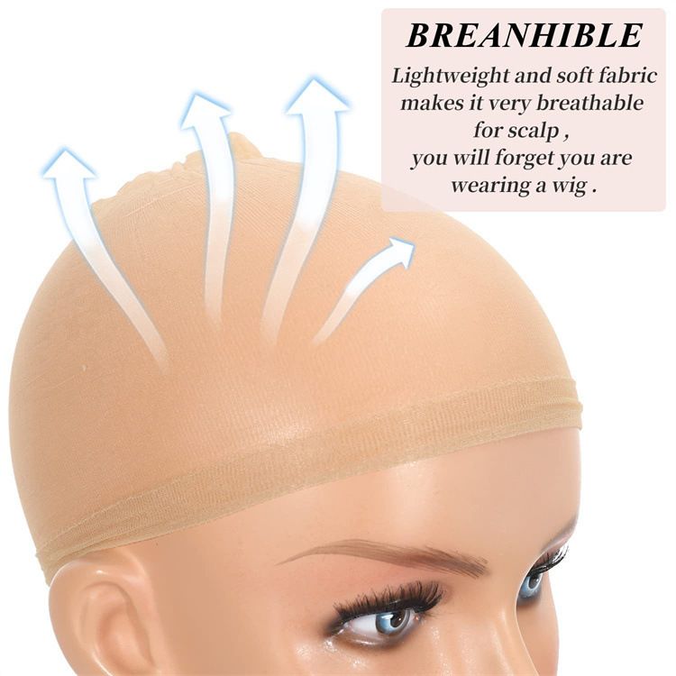 20 Pcs Stocking Wig Caps, Light Brown Stocking Caps For Wigs, Stretchy Nylon Wig Caps for Women, Girls, Kids