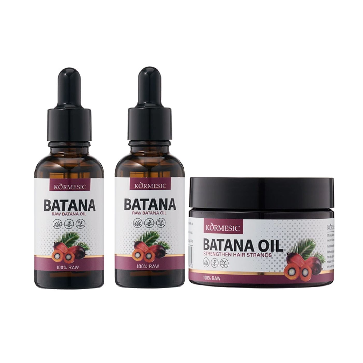 3pcs KORMESIC Batana-Infused Hair Mask: Boosts Softness, Adds Volume & Enhances Flow