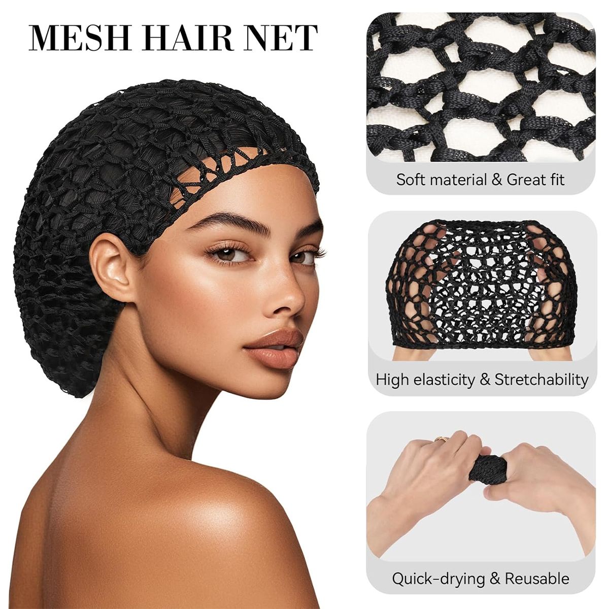 Satin Sleeping Bonnet SuitHeadscarf Hat Headwraps Women Curly Springy Hair Wrap Silk Shower Cap Head Scarf Headwear Night Sleep Hat Adjust Head Cover Styling Accessories Soft Elastic Band Wide-Brimmed