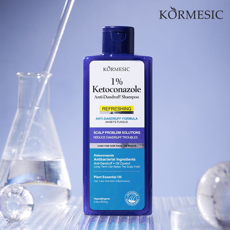 KORMESIC 1% Ketoconazole Shampoo - Refreshing Oil Control Family Pack Removes oil and dirt Anti-Dandruff Shampoo soothes scalp ltch