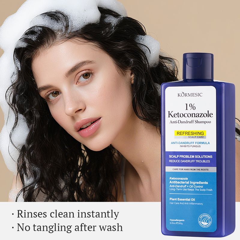 KORMESIC 1% Ketoconazole Shampoo - Refreshing Oil Control Family Pack Removes oil and dirt Anti-Dandruff Shampoo soothes scalp ltch