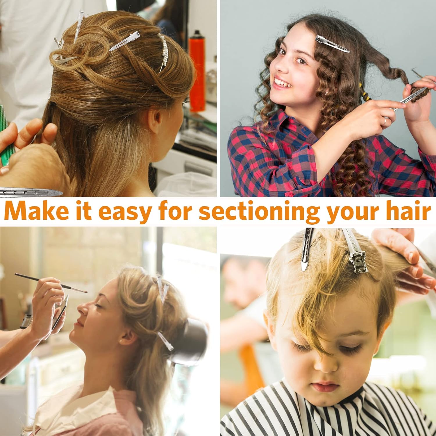 15 Pcs Hair Clips Headwear Stainless Hairdressing Clips Clamp Salon Hairpins DIY Hairs Styling Tools Hairpin Girls Fashion