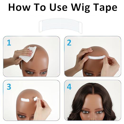 36 Pcs Wig Tape Double Sided Ultra Hold, No Residue Lace Front Tape, Waterproof Wig & Hairpiece Adhesives for Lace Wigs, Toupees, Hair Extensions(1/4)