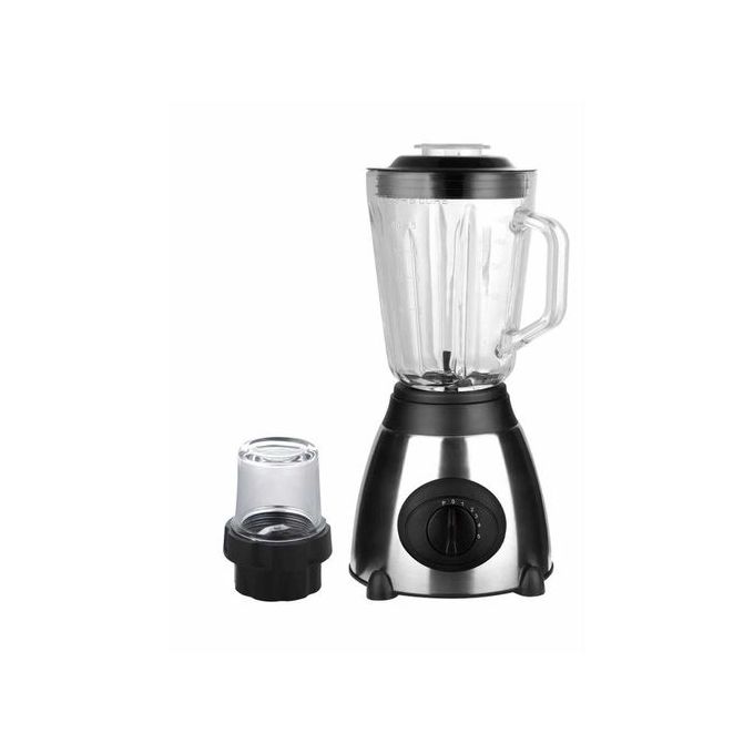 Vitron VB-Y66 Blender Powerful 2 In 1 with grinder and 1.5L unbreakable Glass Jar - 1.5L Black 1.5L