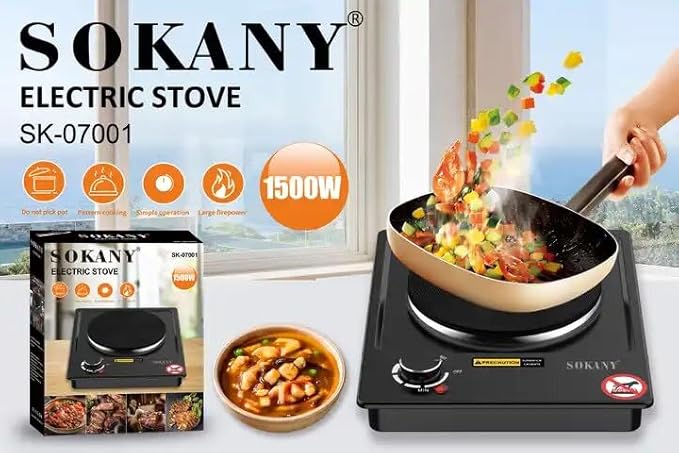 SK-07001  Sokany single Hot plate electric stove 1500W sokany electric cooktop