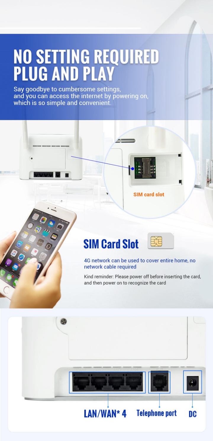 Telenet LSUN MF286N 4G 5G LTE CPE Router with 5000mAh battery cat4 300M 4G 5G Wireless mobile wifi router modem gateway