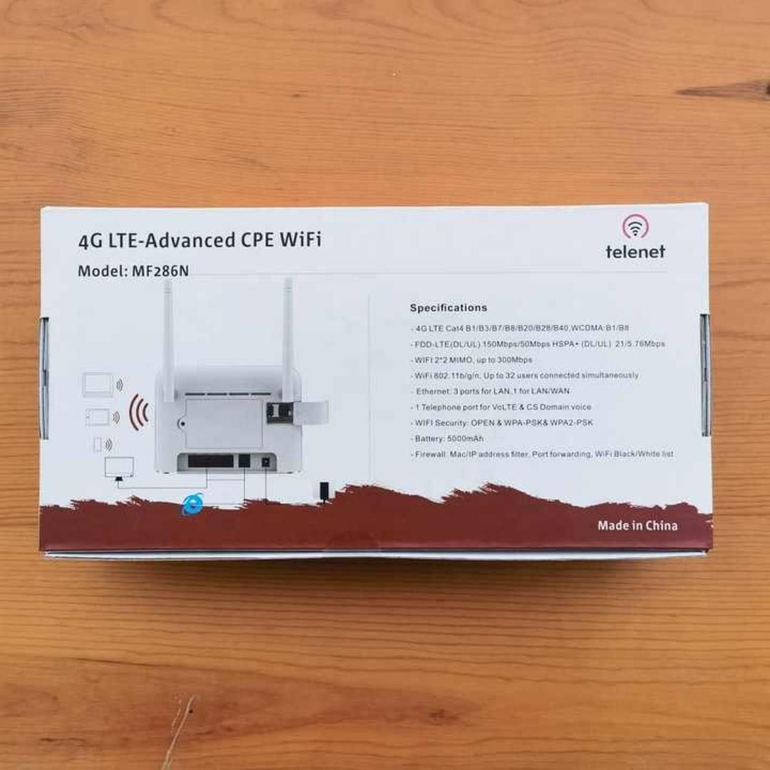 Telenet LSUN MF286N 4G 5G LTE CPE Router with 5000mAh battery cat4 300M 4G 5G Wireless mobile wifi router modem gateway