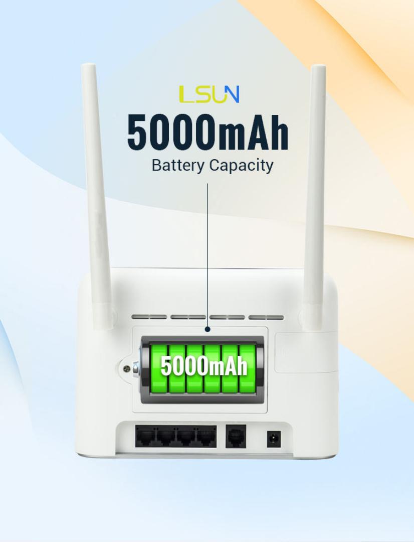 Telenet LSUN MF286N 4G 5G LTE CPE Router with 5000mAh battery cat4 300M 4G 5G Wireless mobile wifi router modem gateway