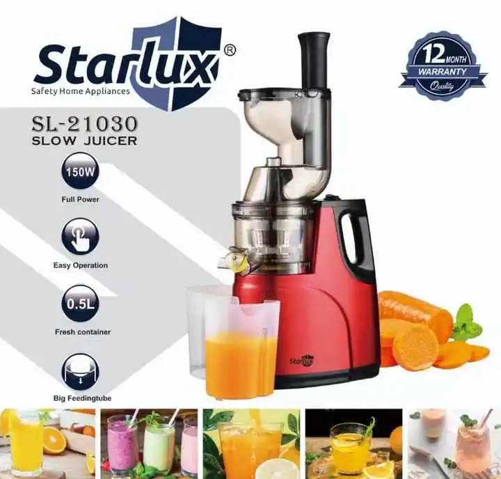 STARLUX slow juicer Multifunctional Automatic slow Juice Extractor juicer SL-21030 Machine Portable Slow Juicer Machine 150W Copper Motor and 500ml capacity