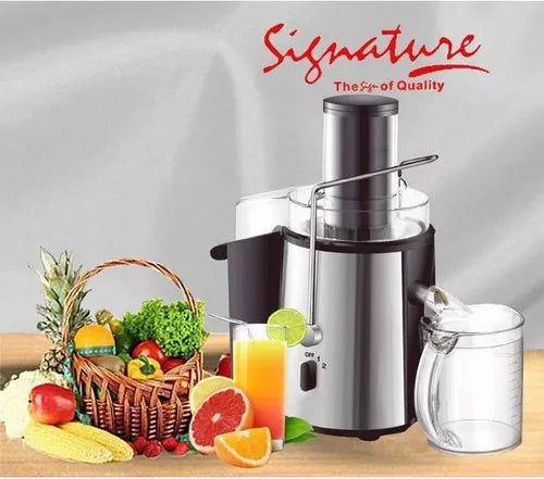 Signature SG-SD80A Powerful Electric Juice extractor / Stainless steel Signature Juicer Extractor 850W motor Signature Electric Juicer silver color