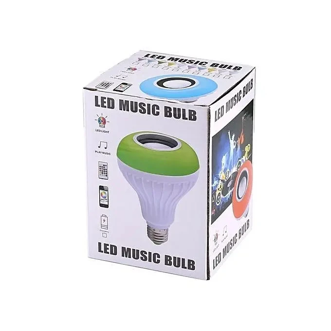 LED Music Bulb With Bluetooth,Music Player With FREE USB disk multi color standard 6W