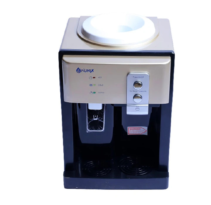 Nunix Z4 table top hot and normal water dispenser champagne black color Nunix table top water dispenser