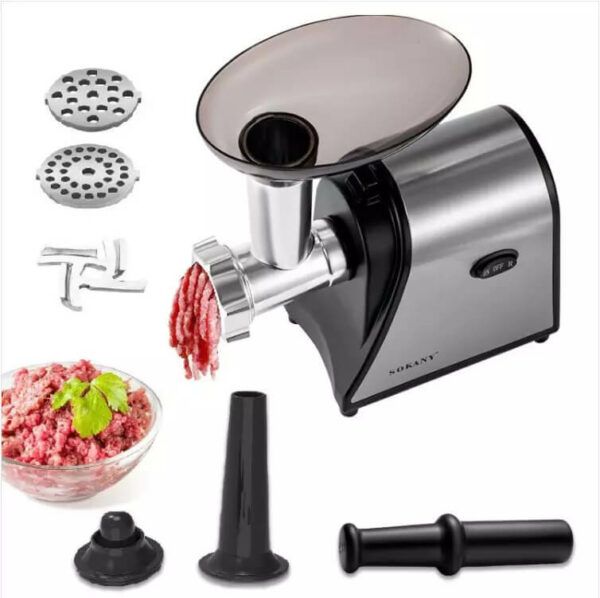 SK-093 Sokany meat mincer 1500Watts Powerful Meat Grinder 2 Grind Plates Sausage Stuffer Multifunction Stainless Steel Meat Mincer SK-093 Electric meat grinder