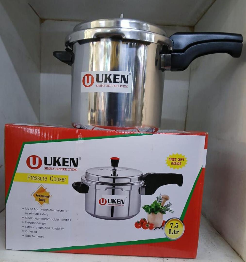 Uken Aluminium pressure cooker non electric stainless steel made from Virgin Aluminum for maximum safety Uken Aluminium pressure cooker
