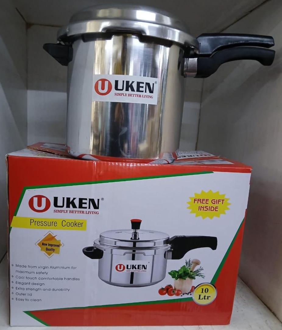 Uken Aluminium pressure cooker non electric stainless steel made from Virgin Aluminum for maximum safety Uken Aluminium pressure cooker