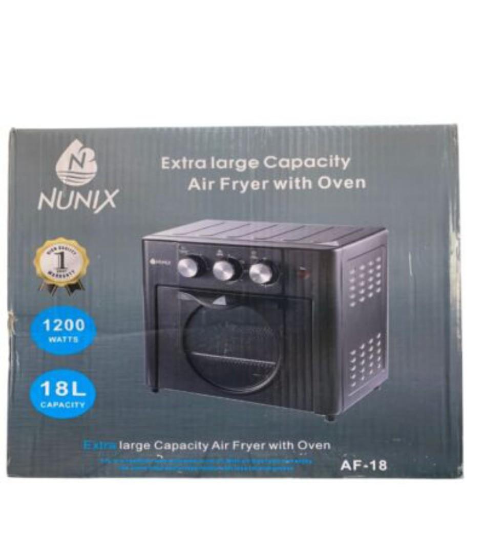 18L Nunix Electric Airfryer oven 1200W Nunix Air Fryer, 18 Liters Electric -Oil Free,Healthier AF-18