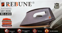 Rebune dry iron RE-3-052 Rebune commercial heavy duty box gray Ceramic gold solplate Silver chrome metal cover 1.6M Cable Cotton wire Auto off thermostat Pilot lamp Power 220-240V 50/60Hz 100