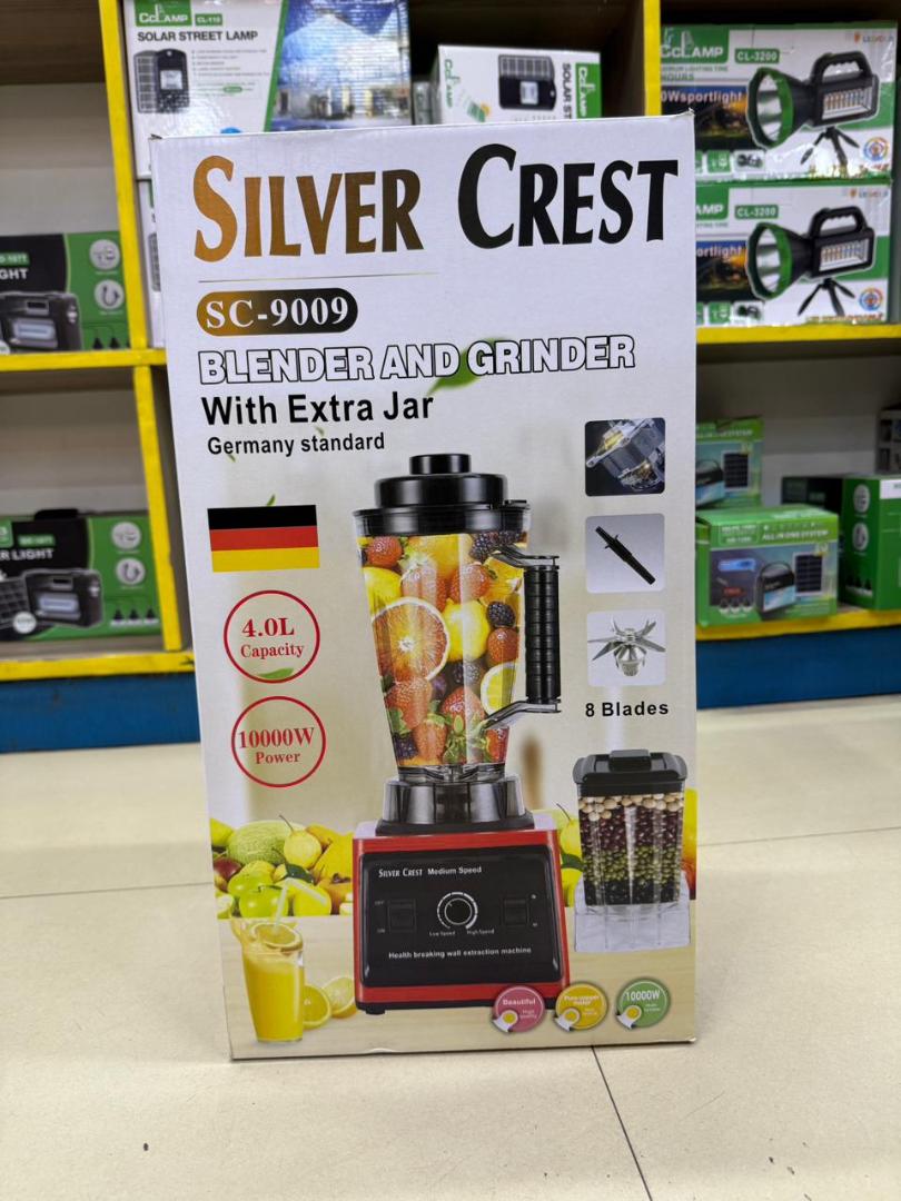 Silvercrest  SC-9009 commercial Blender 2 in 1 With 4L Unbreakable jar 10000W Silver crest Commercial Blender