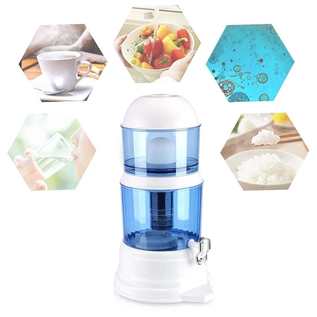 14L Dayliff table top water purifier filter Water Purifier Ceramic Carbon Mineral Purify Filter Dispenser Filtration System, Removal of Heavy Metals, Odor and, 0.1 Micron Precision Filter