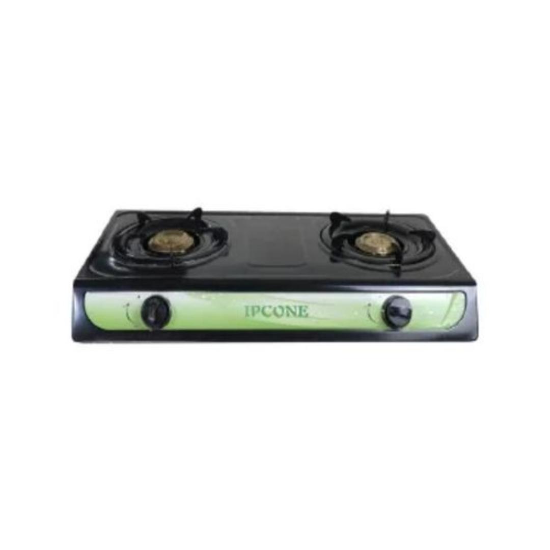 Ipcone metallic 2 Gas Burner Energy Efficient Table Top gas Cooker with auto ignition  gas cooktop