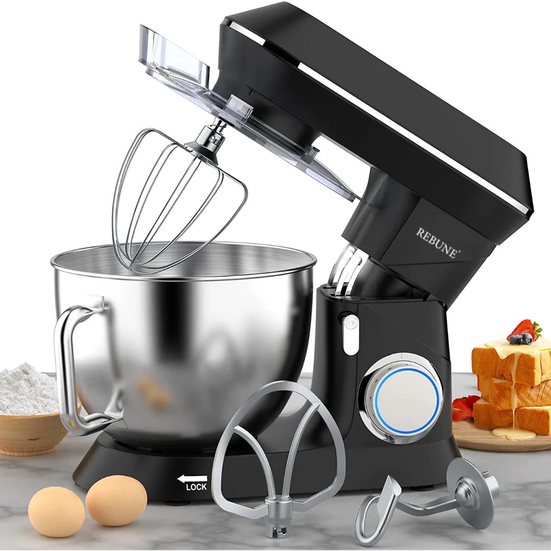 Rebune RE-2-096 heavy duty commercial Electric stand mixer With 7L Stainless steel Bowl for home and commercial use