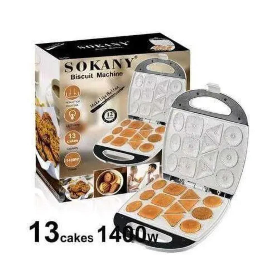 Sokany SK-17A  Biscuit Maker machine 13 slots Non Stick plates 1400W CAKES COOKIE MACHINE