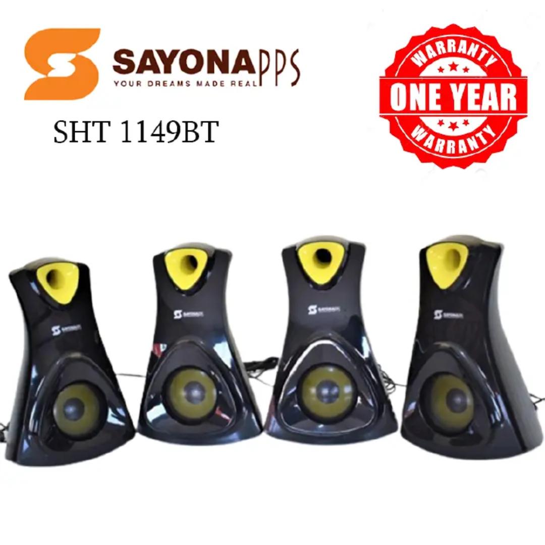 Sayona SHT-1149BT 4.1CH Subwoofer Speaker System with Bluetooth USB FM radio and remote control 16000W P.M.P.O