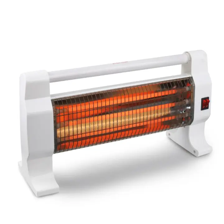 Nunix Portable Electric Room Heater With 3 Heat Settings 3 three tubes Electric heater 400W/ 800W/1200W space heating quartz heater white