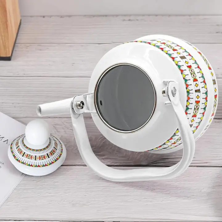 Signature 10pcs Original Enamel Casserole cookware set with 2.5L Enamel Kettle Floral Retro Design