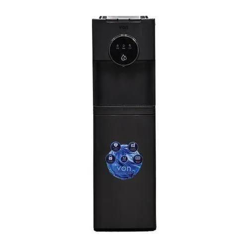 VON VDE-305CLS 3taps Bottom Load Water Dispenser Hot cold and normal with child lock and electric cooling Free Standing Von water dispenser– Silver