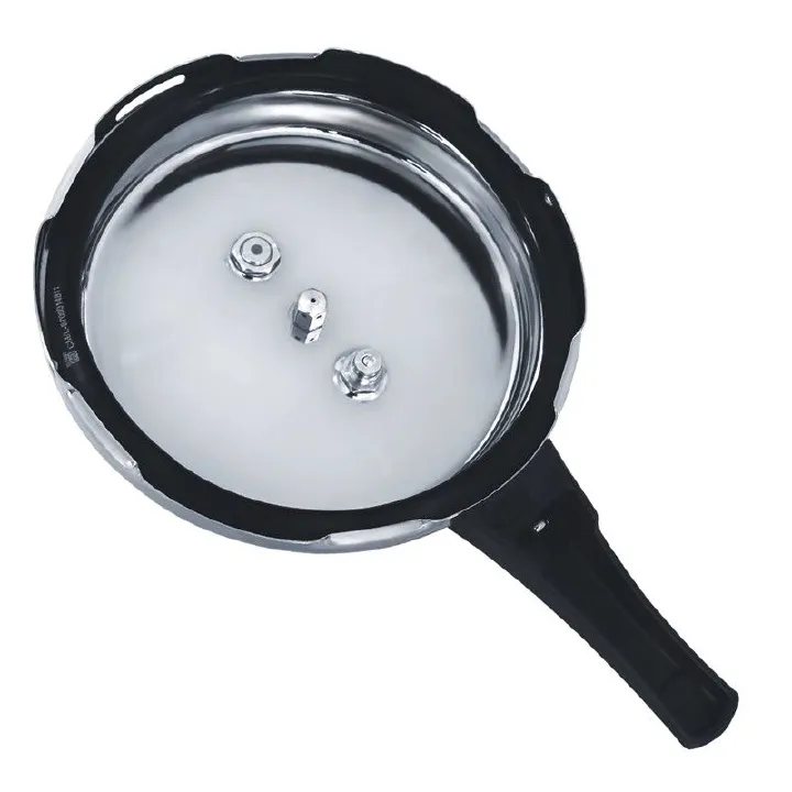 Uken 3L Virgin Aluminium pressure cooker with glass lid and outer lid and single handle 1yr warranty