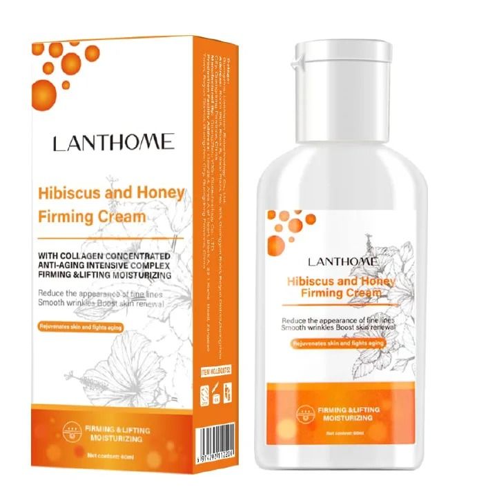 Lanthome HIBISCUS & HONEY Anti-aging & Firming Cream. Reduces the Look of Neck Lines,Tightens, Firming& Smooths the skin