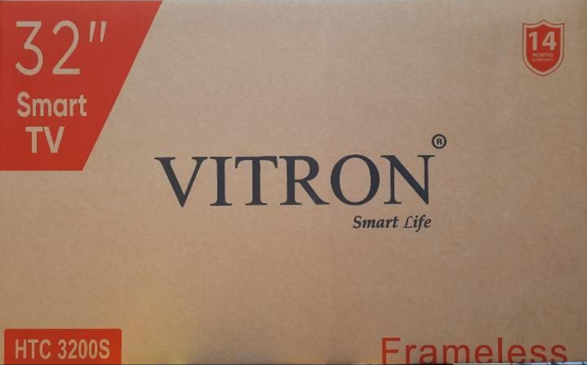Vitron 32 Inch Frameless Smart TV HD Netflix ,Youtube DVB-T2 Android 11 AC Energy Saving Television 1G+8G