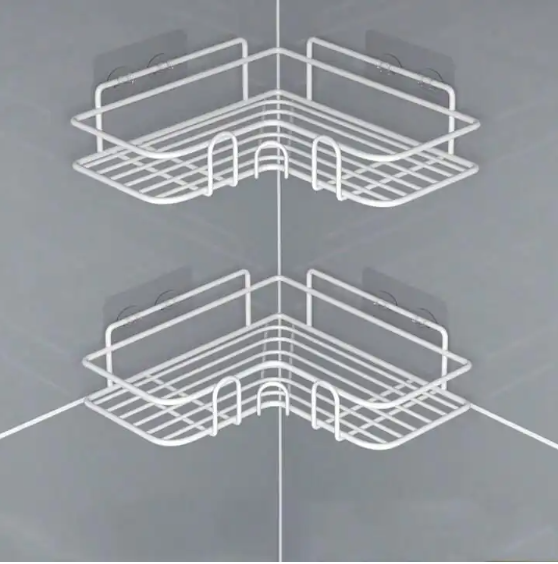 Adhesive Corner Bathroom Shelf Storage Wall Mounted Shower Shelf Organizer for Kitchen,Toilet, bathroom